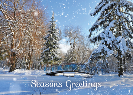 Winter Park Bridge Holiday Greeting Card
