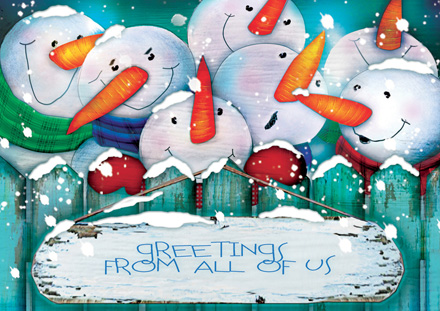 Snowball Bash Holiday Cards